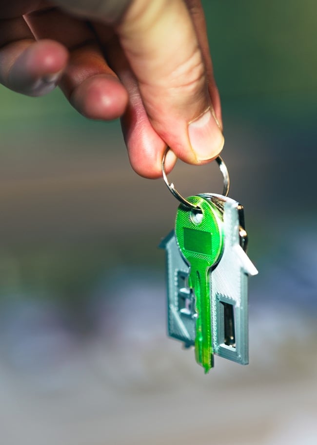 Holding house keys